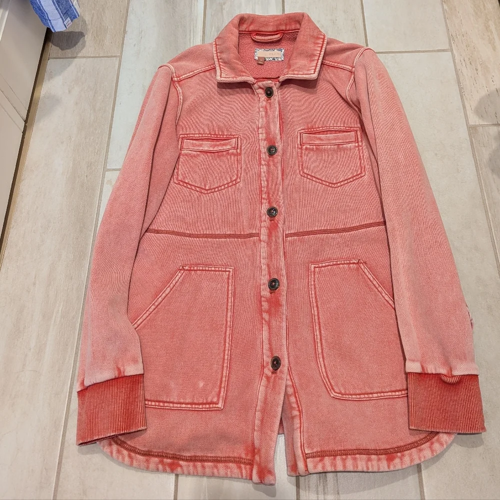 Anthropologie Pilcro Shacket Sweater Jacket Fleece Xs S - Picture 2 of 5